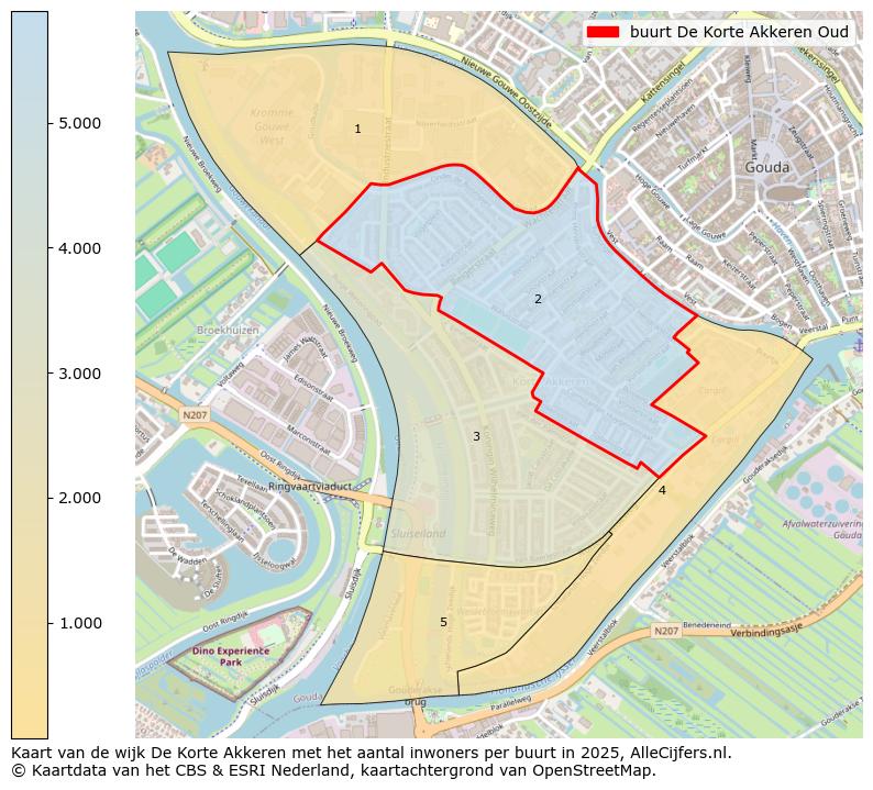 Afbeelding van de buurt De Korte Akkeren Oud op de kaart.