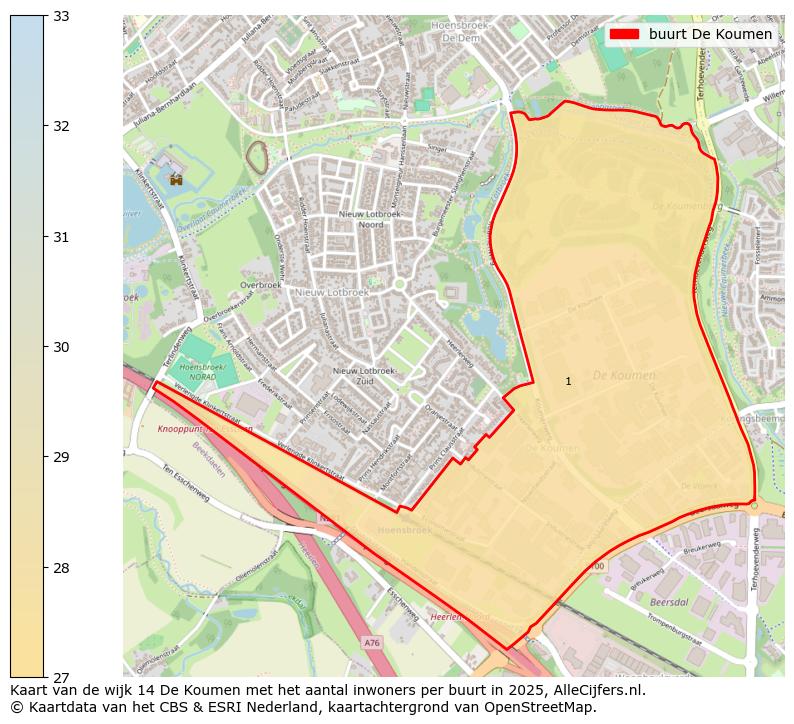 Afbeelding van de buurt De Koumen op de kaart.