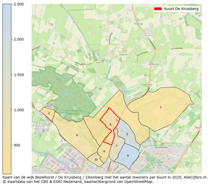 Afbeelding van de buurt De Kruisberg op de kaart.