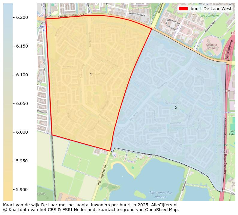 Afbeelding van de buurt De Laar-West op de kaart.