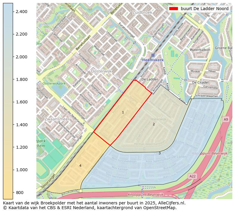 Afbeelding van de buurt De Ladder Noord op de kaart.