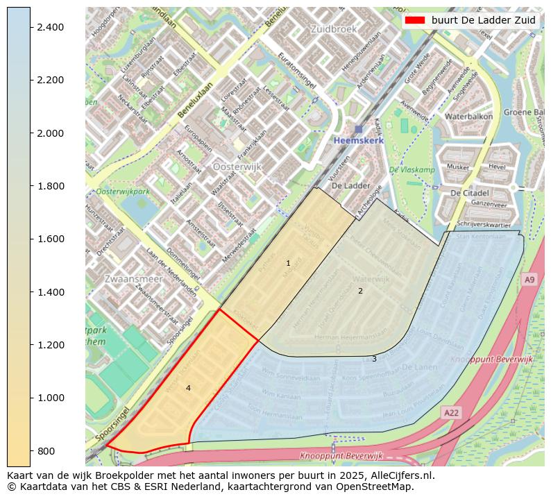 Afbeelding van de buurt De Ladder Zuid op de kaart.