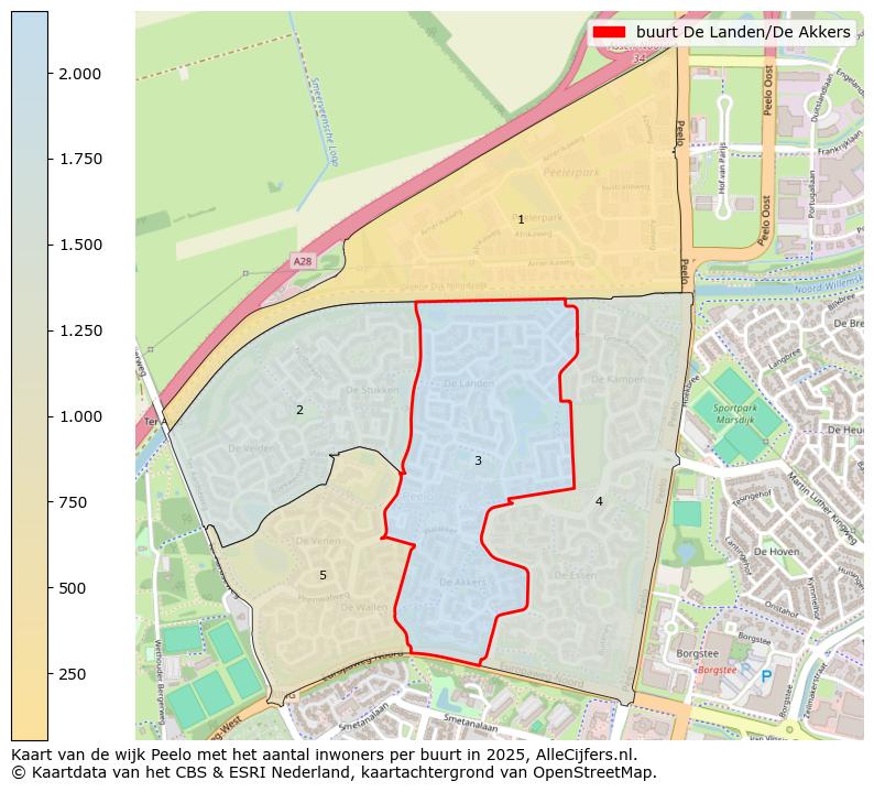 Afbeelding van de buurt De Landen/De Akkers op de kaart.