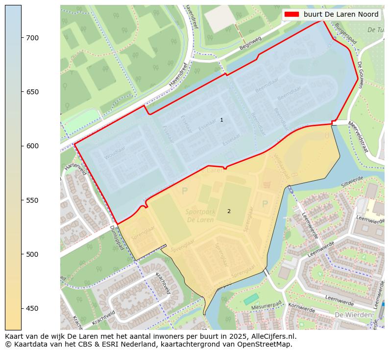 Afbeelding van de buurt De Laren Noord op de kaart.
