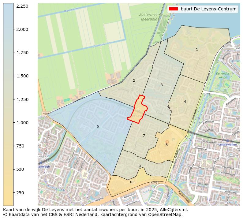 Afbeelding van de buurt De Leyens-Centrum op de kaart.