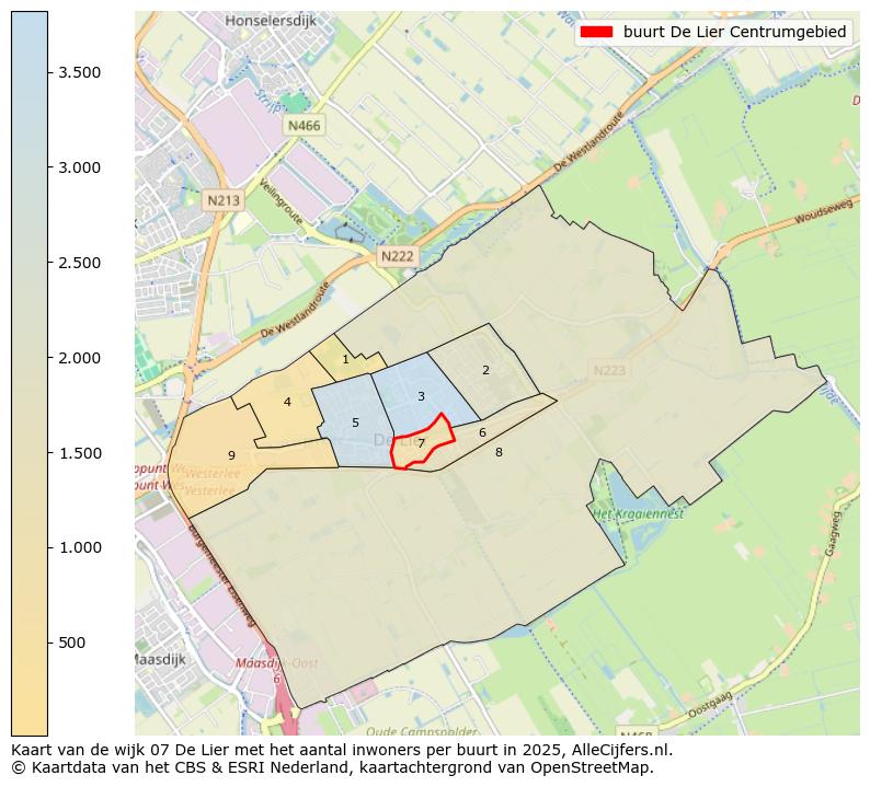 Afbeelding van de buurt De Lier Centrumgebied op de kaart.