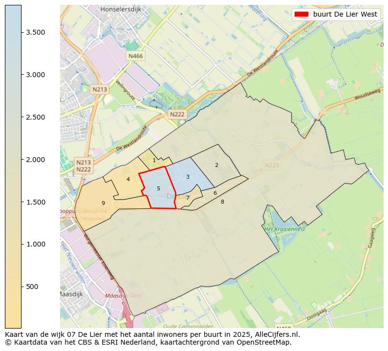 Afbeelding van de buurt De Lier West op de kaart.