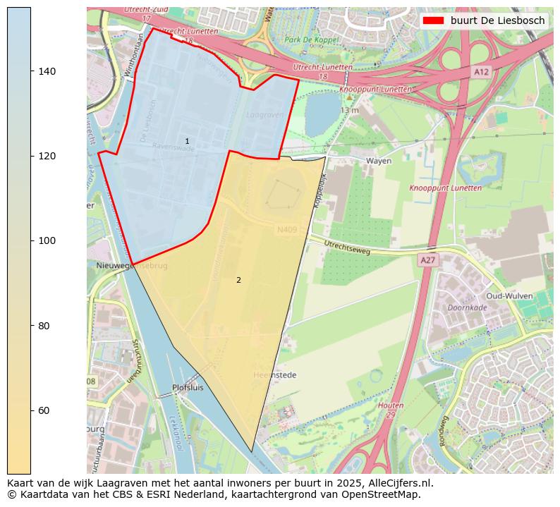 Afbeelding van de buurt De Liesbosch op de kaart.