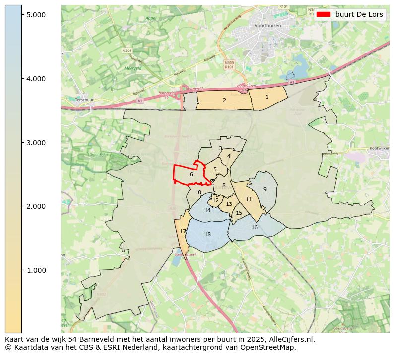 Afbeelding van de buurt De Lors op de kaart.