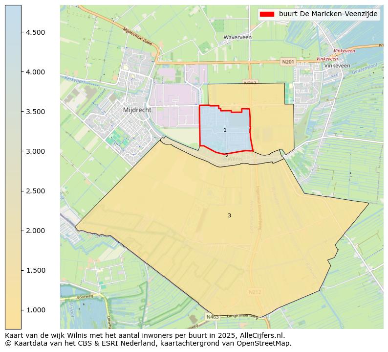 Afbeelding van de buurt De Maricken-Veenzijde op de kaart.