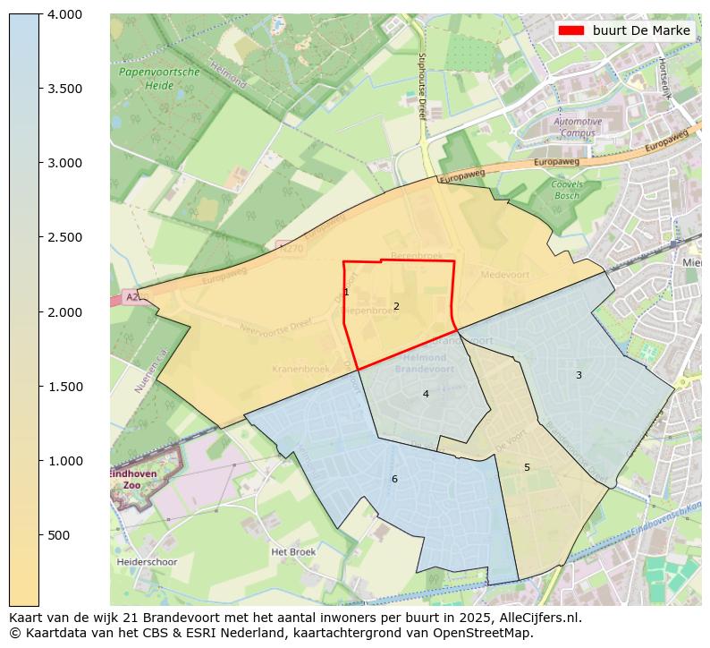 Afbeelding van de buurt De Marke op de kaart.