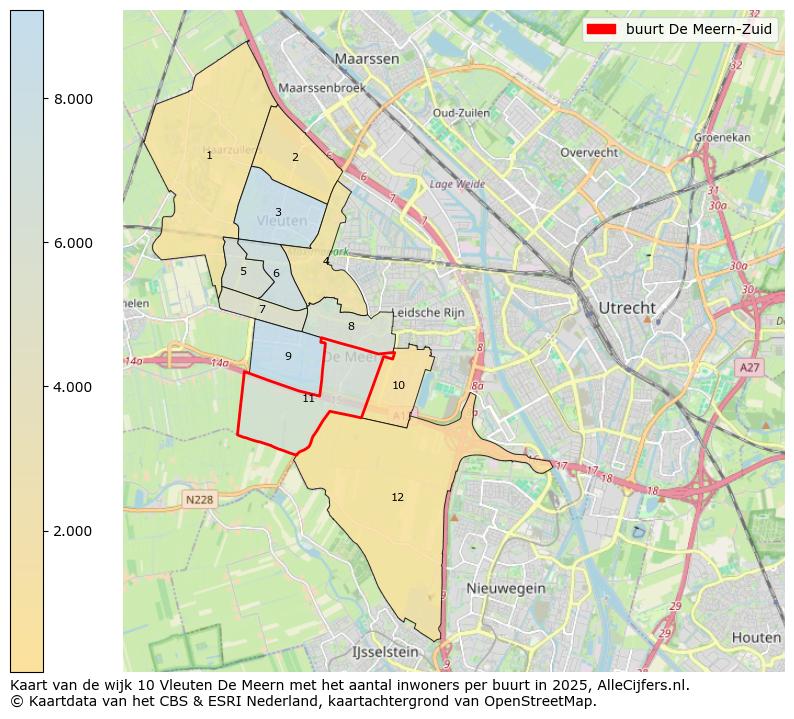 Afbeelding van de buurt De Meern-Zuid op de kaart.