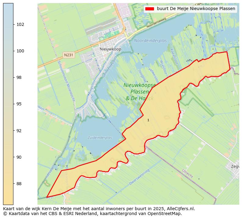 Afbeelding van de buurt De Meije Nieuwkoopse Plassen op de kaart.