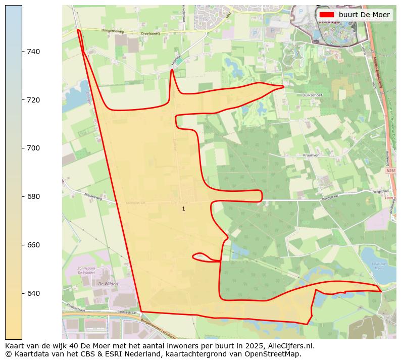 Afbeelding van de buurt De Moer op de kaart.
