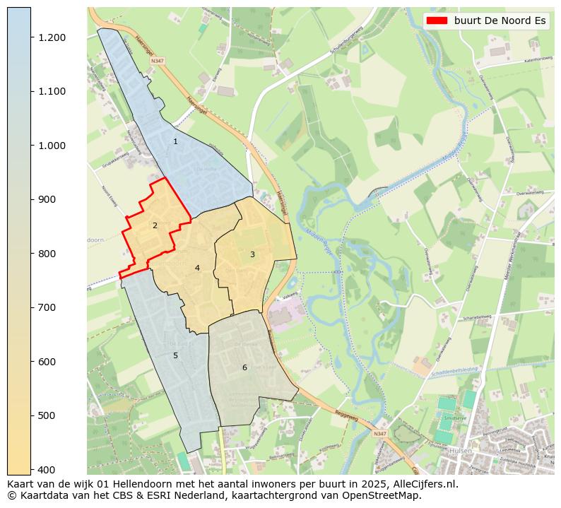 Afbeelding van de buurt De Noord Es op de kaart.