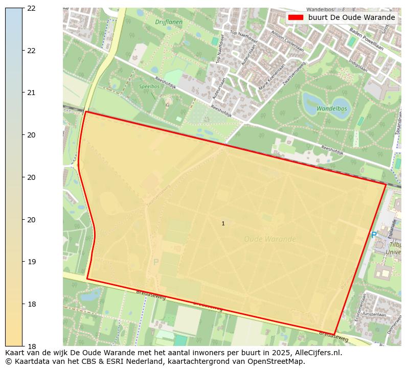 Afbeelding van de buurt De Oude Warande op de kaart.