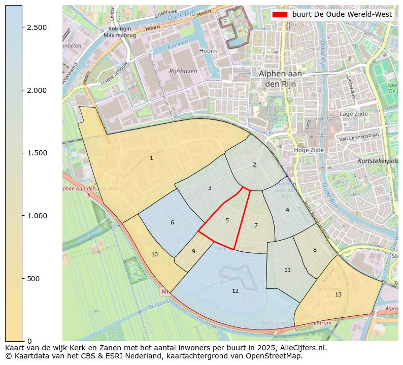 Afbeelding van de buurt De Oude Wereld-West op de kaart.