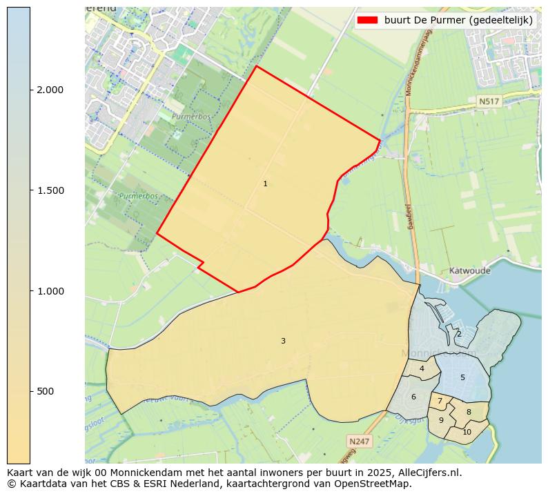 Afbeelding van de buurt De Purmer (gedeeltelijk) op de kaart.