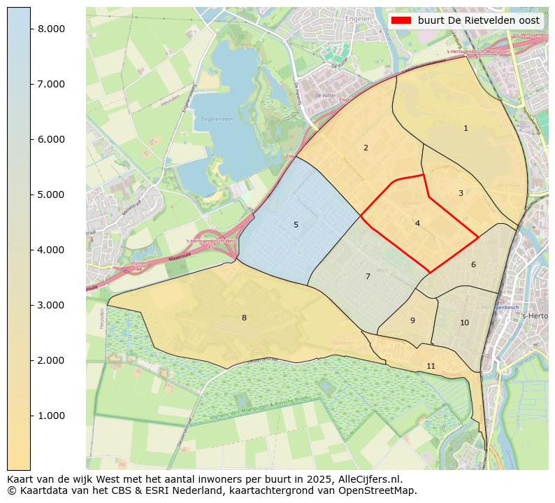 Afbeelding van de buurt De Rietvelden oost op de kaart.