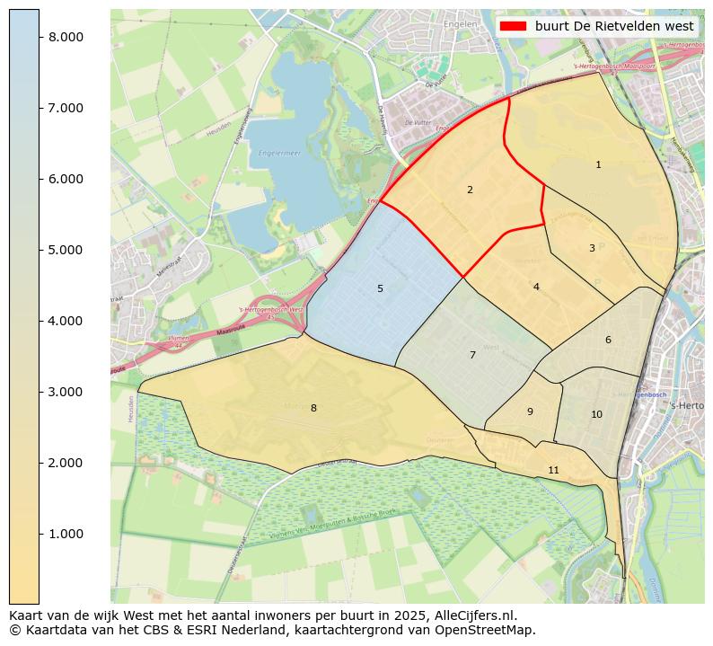 Afbeelding van de buurt De Rietvelden west op de kaart.