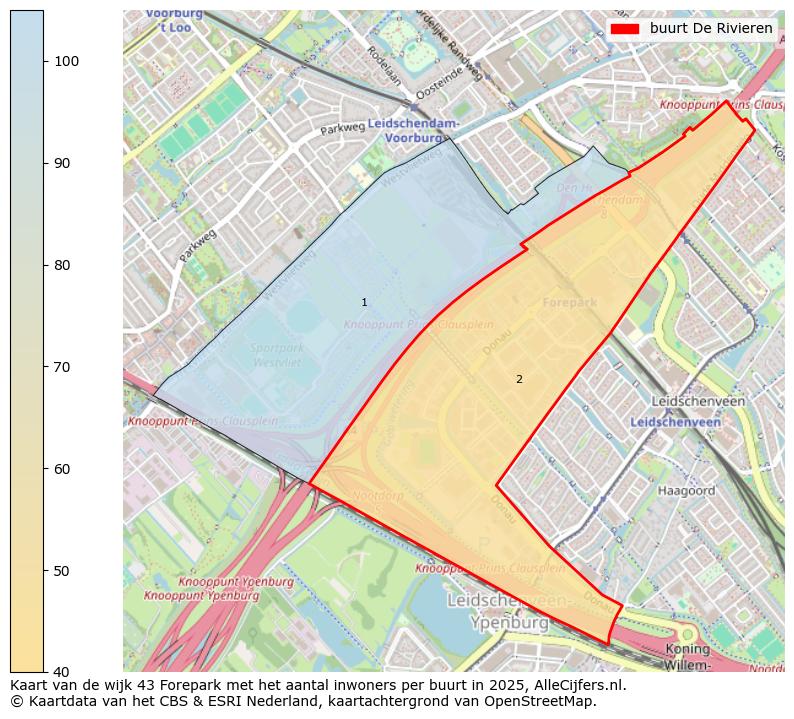 Afbeelding van de buurt De Rivieren op de kaart.