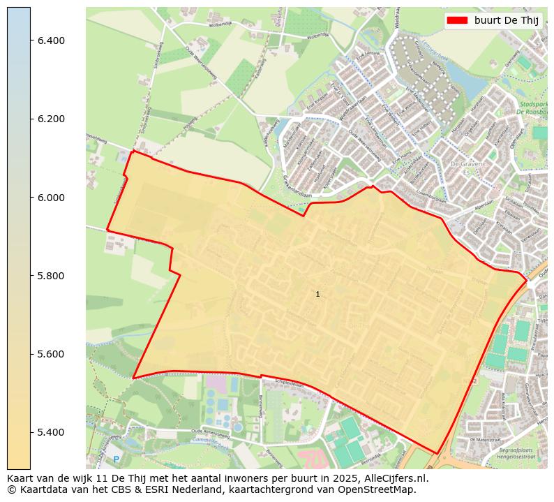 Afbeelding van de buurt De Thij op de kaart.