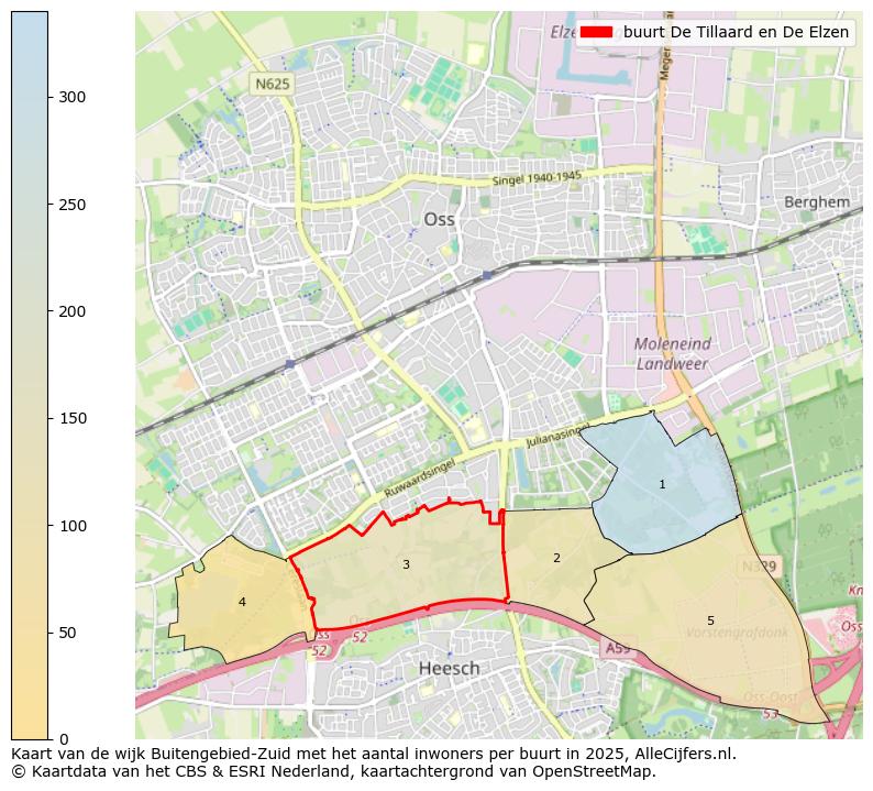 Afbeelding van de buurt De Tillaard en De Elzen op de kaart.