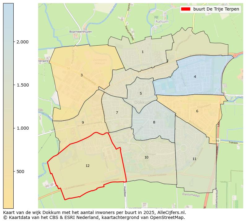 Afbeelding van de buurt De Trije Terpen op de kaart.
