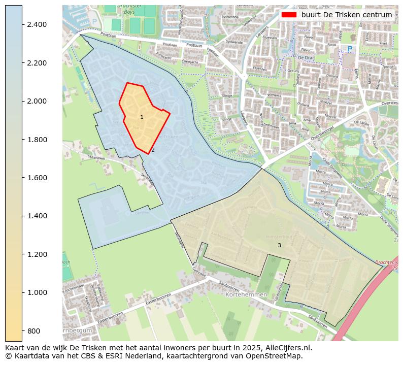 Afbeelding van de buurt De Trisken centrum op de kaart.