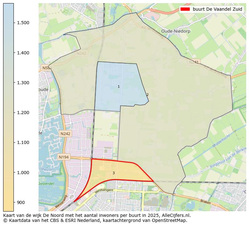 Afbeelding van de buurt De Vaandel Zuid op de kaart.