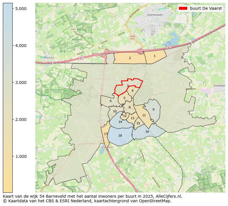 Afbeelding van de buurt De Vaarst op de kaart.