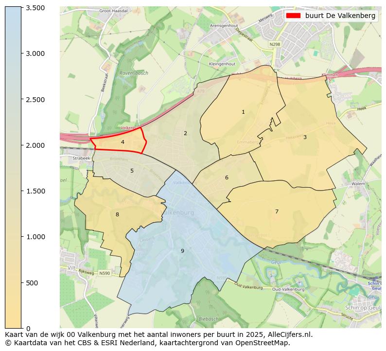 Afbeelding van de buurt De Valkenberg op de kaart.