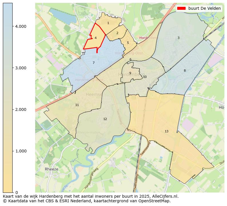 Afbeelding van de buurt De Velden op de kaart.