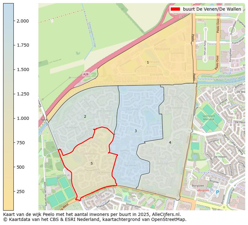 Afbeelding van de buurt De Venen/De Wallen op de kaart.