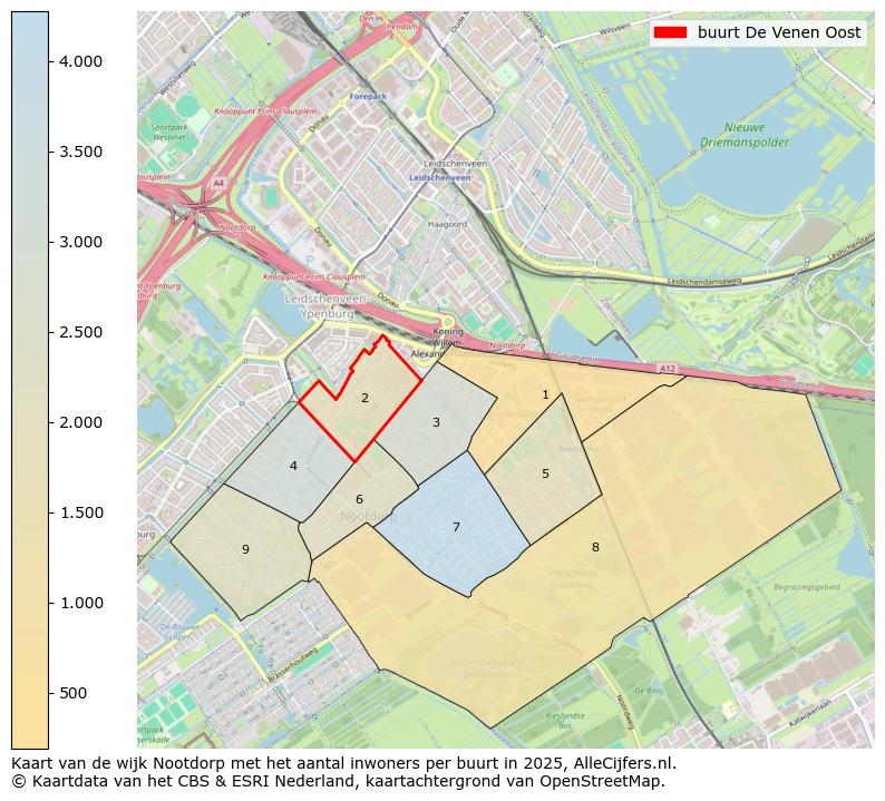 Afbeelding van de buurt De Venen Oost op de kaart.