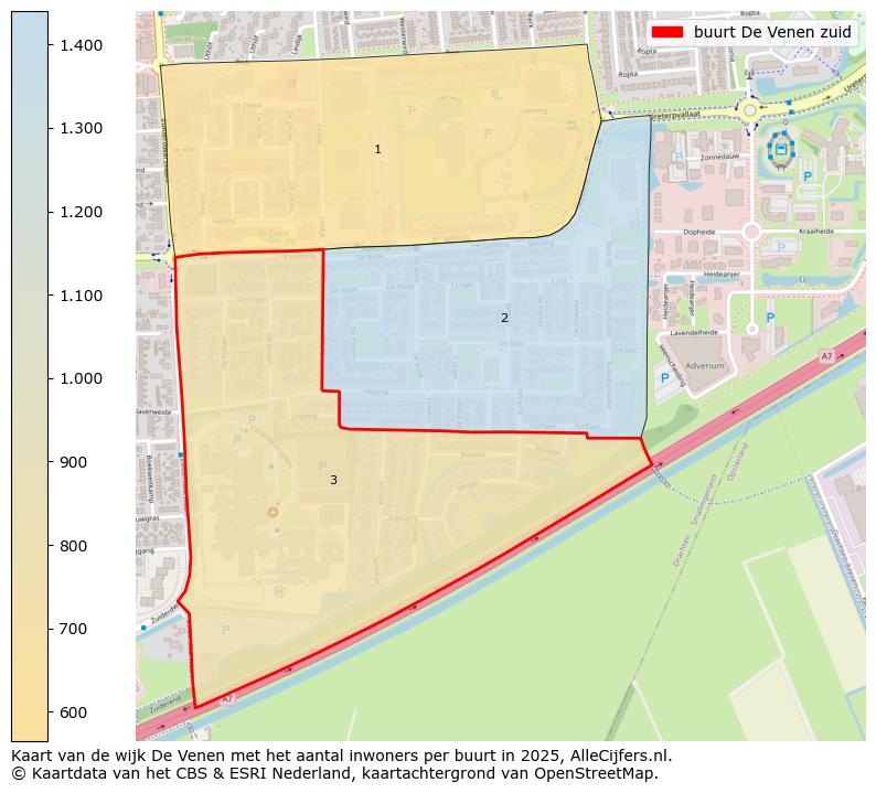 Afbeelding van de buurt De Venen zuid op de kaart.