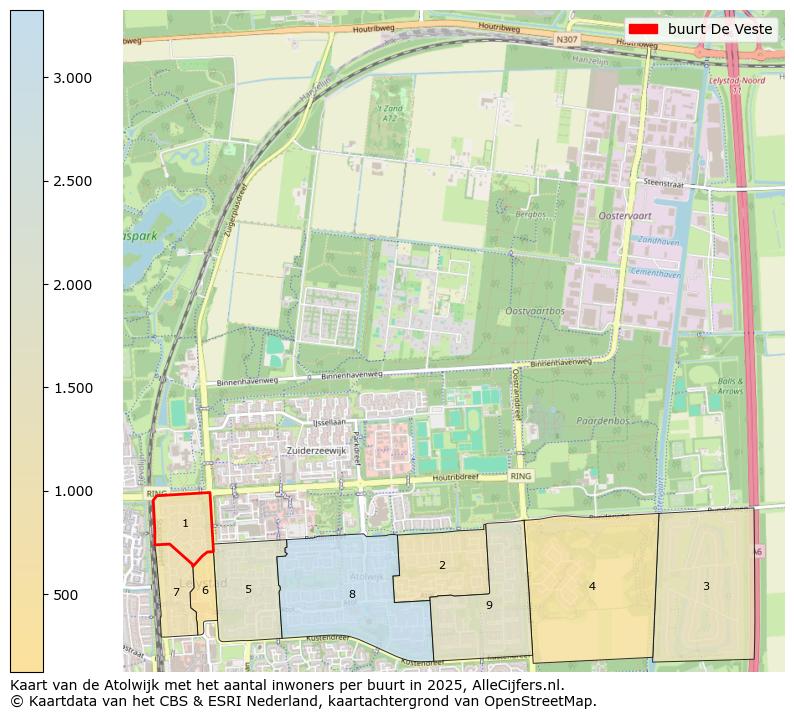 Afbeelding van de buurt De Veste op de kaart.