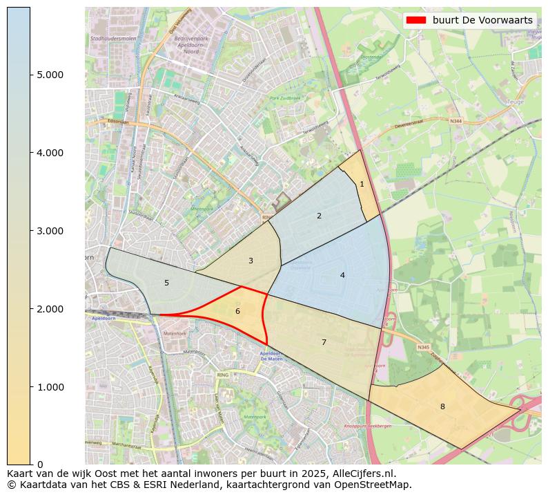 Afbeelding van de buurt De Voorwaarts op de kaart.