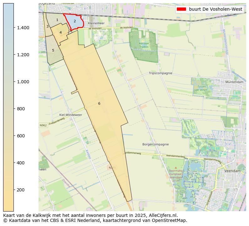 Afbeelding van de buurt De Vosholen-West op de kaart.