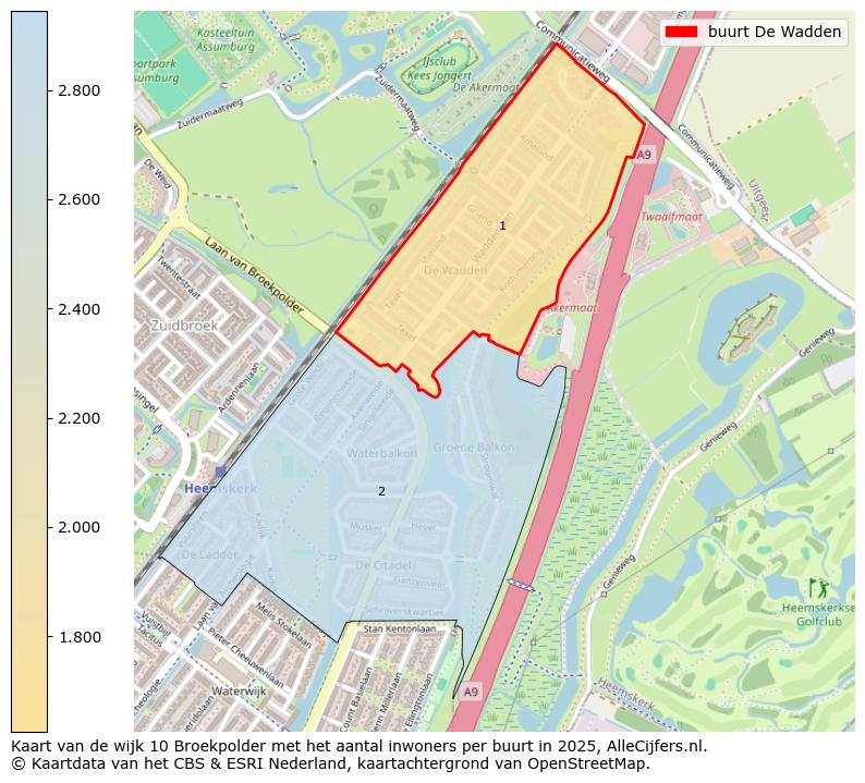 Afbeelding van de buurt De Wadden op de kaart.