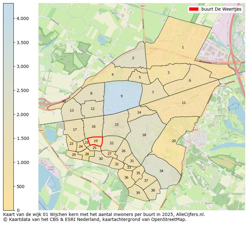 Afbeelding van de buurt De Weertjes op de kaart.