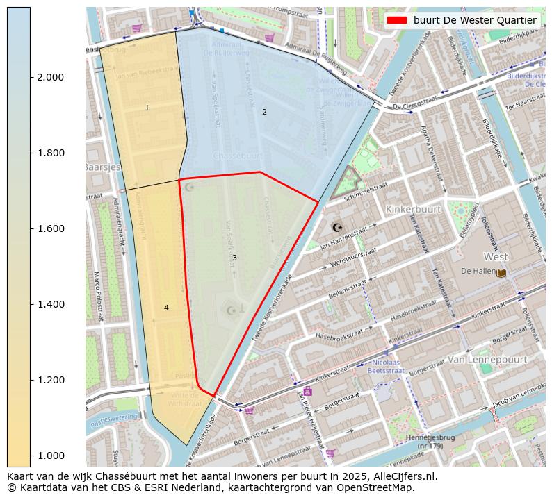 Afbeelding van de buurt De Wester Quartier op de kaart.