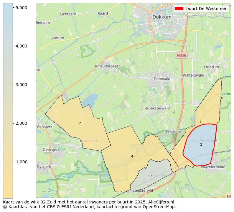 Afbeelding van de buurt De Westereen op de kaart.