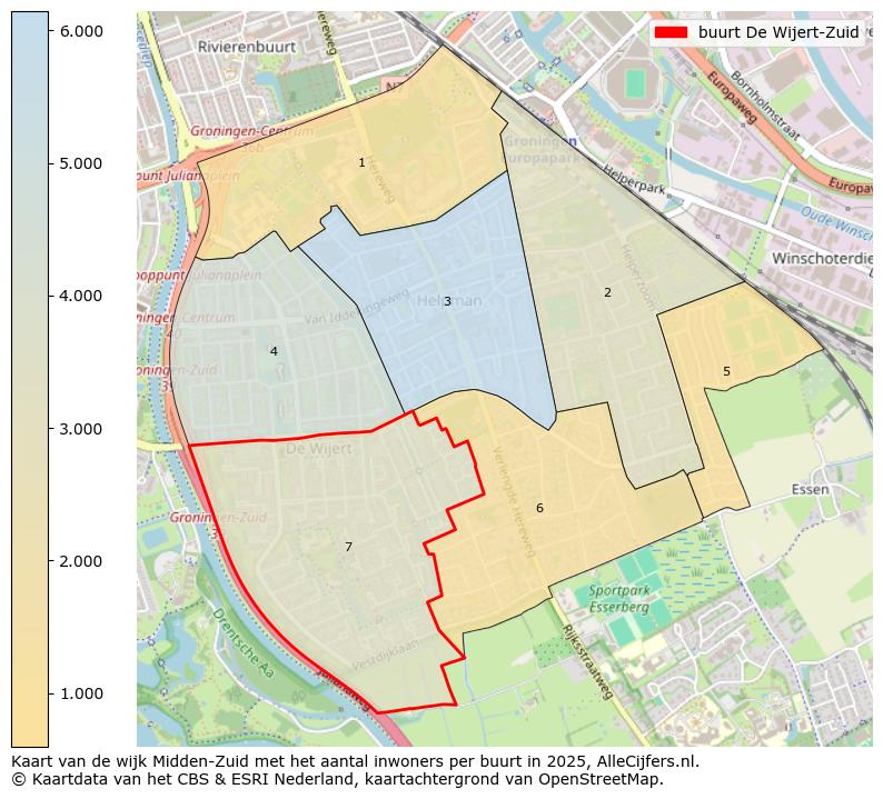 Afbeelding van de buurt De Wijert-Zuid op de kaart.