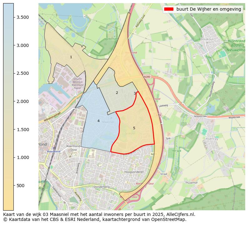 Afbeelding van de buurt De Wijher en omgeving op de kaart.