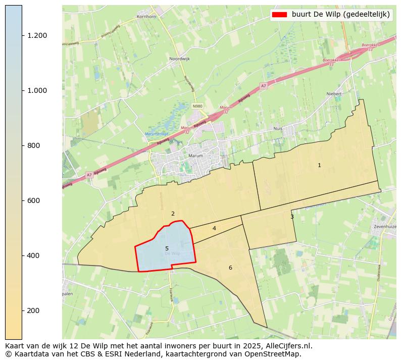 Afbeelding van de buurt De Wilp (gedeeltelijk) op de kaart.