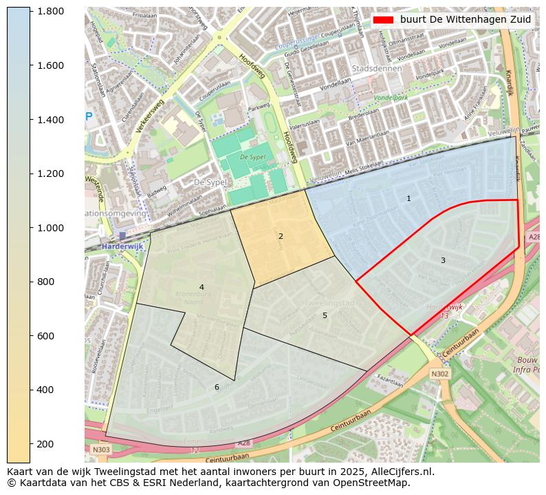 Afbeelding van de buurt De Wittenhagen Zuid op de kaart.