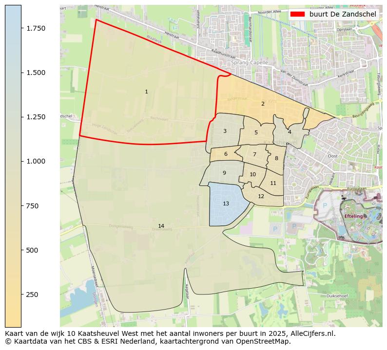 Afbeelding van de buurt De Zandschel op de kaart.