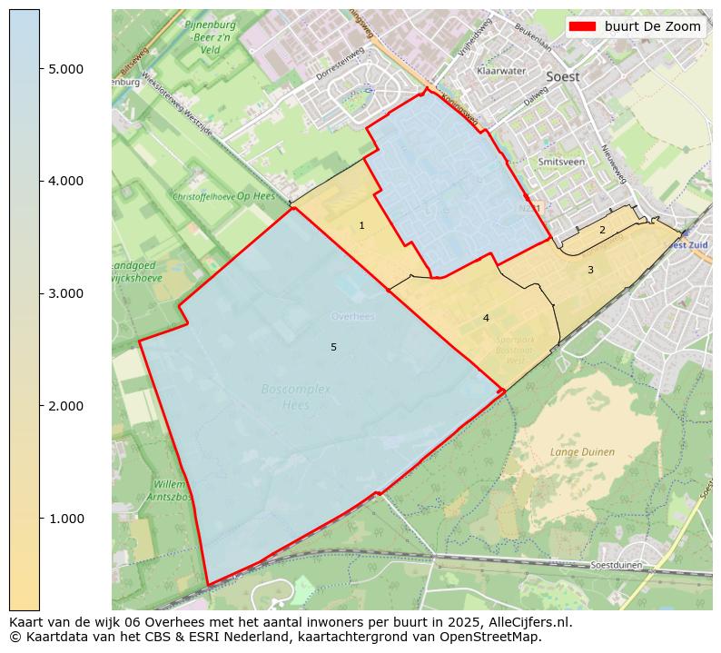 Afbeelding van de buurt De Zoom op de kaart.