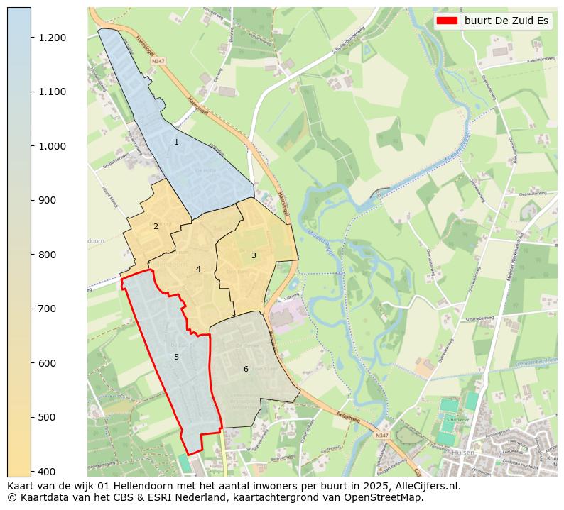 Afbeelding van de buurt De Zuid Es op de kaart.